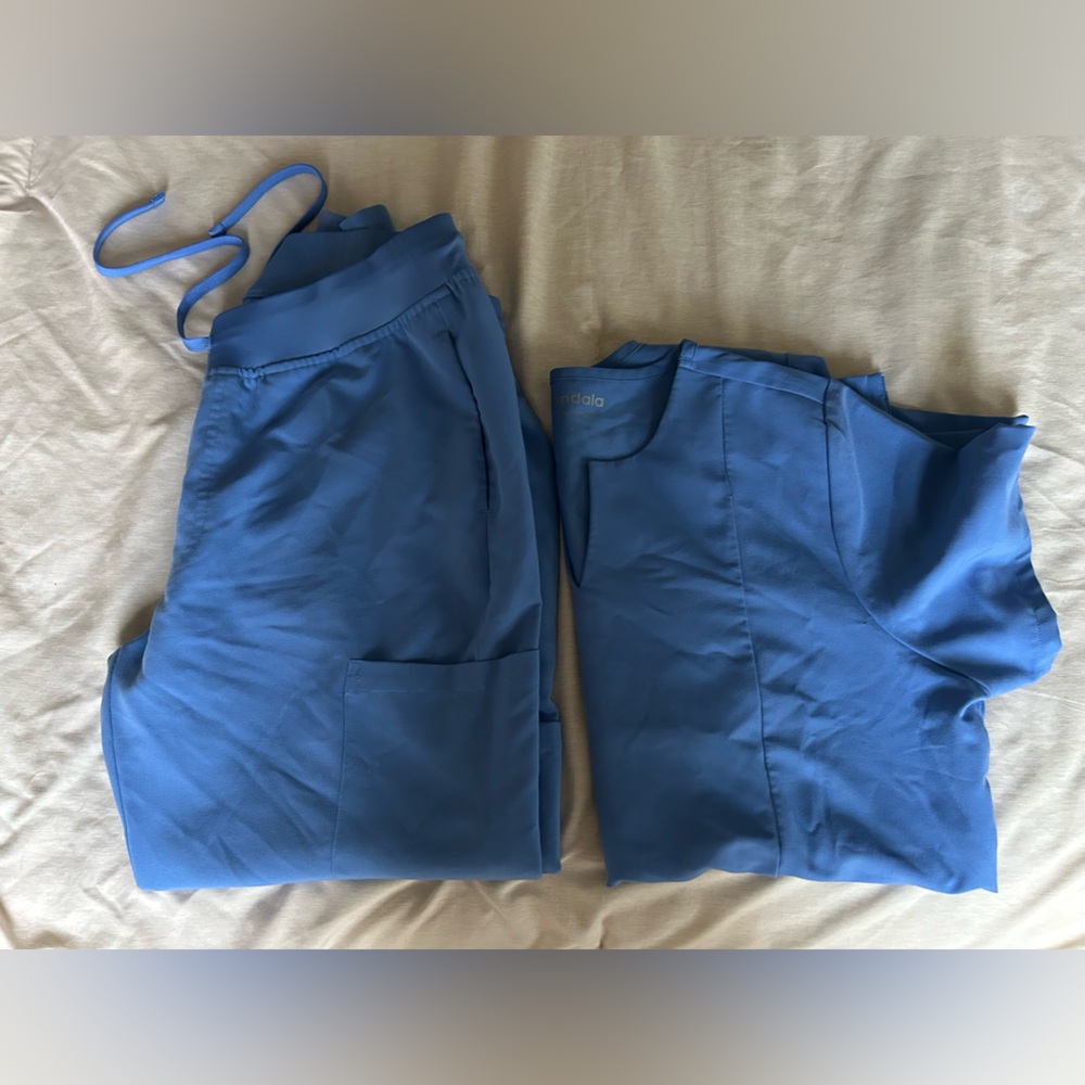 Mandala Blue Scrub Set
